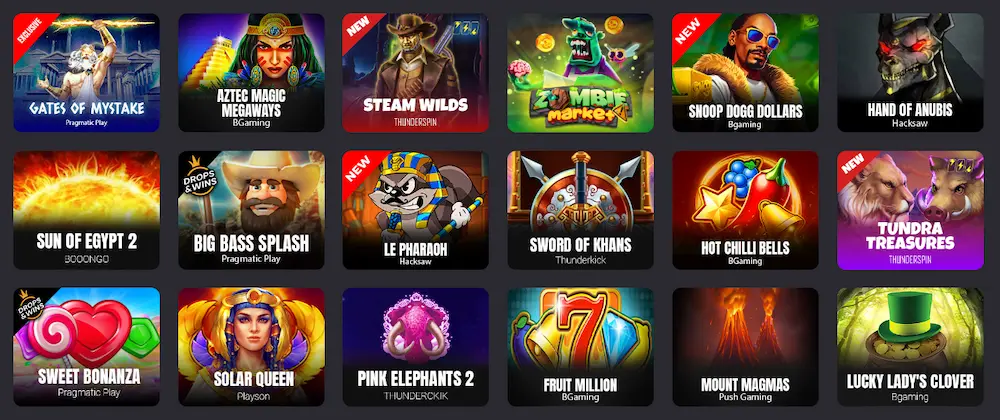 MyStake Casino juegos